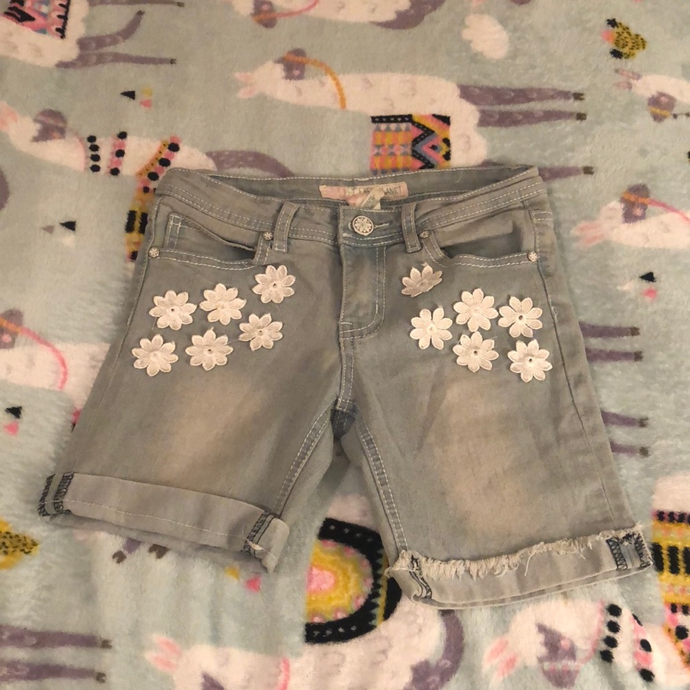 Denim Shorts with little flowers